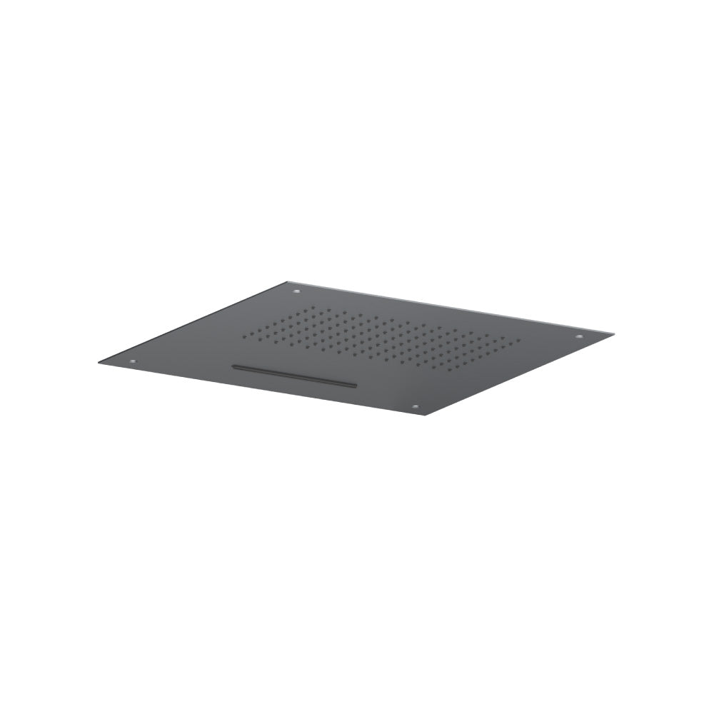 Flusso Cascade CSS.20S 20" Stainless Steel Flush Mount Rainhead With Cascade Watefall