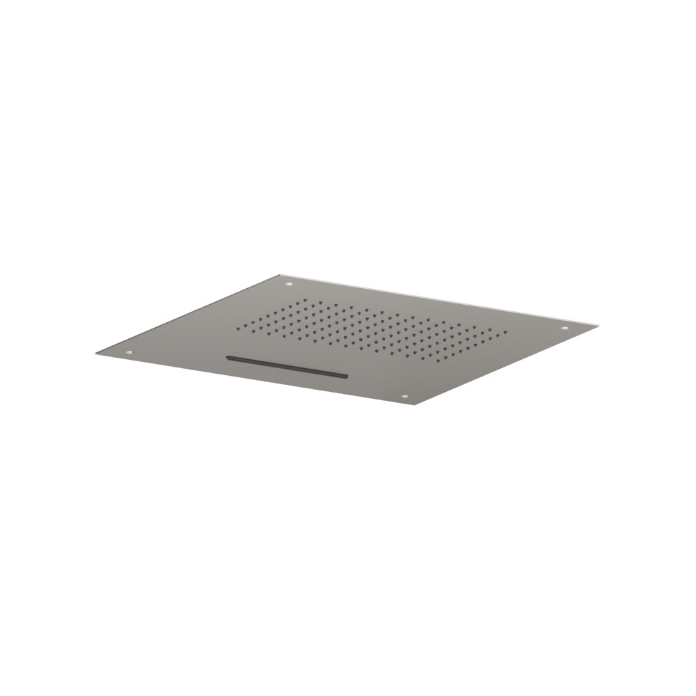 Flusso Cascade CSS.20S 20" Stainless Steel Flush Mount Rainhead With Cascade Watefall