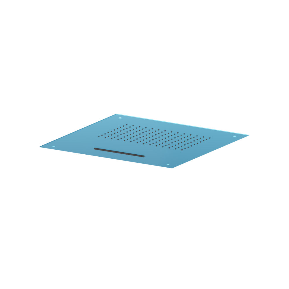 Flusso Cascade CSS.20S 20" Stainless Steel Flush Mount Rainhead With Cascade Watefall