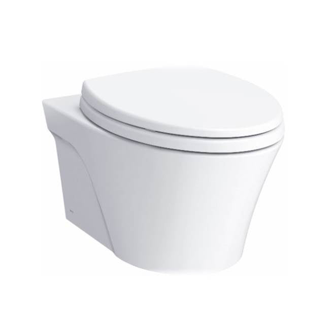 Toto CT426CFGT40#01 Ap Washlet+ Ready Wall-Hung Elongated Toilet Bowl With Skirted Design and Cefiontect