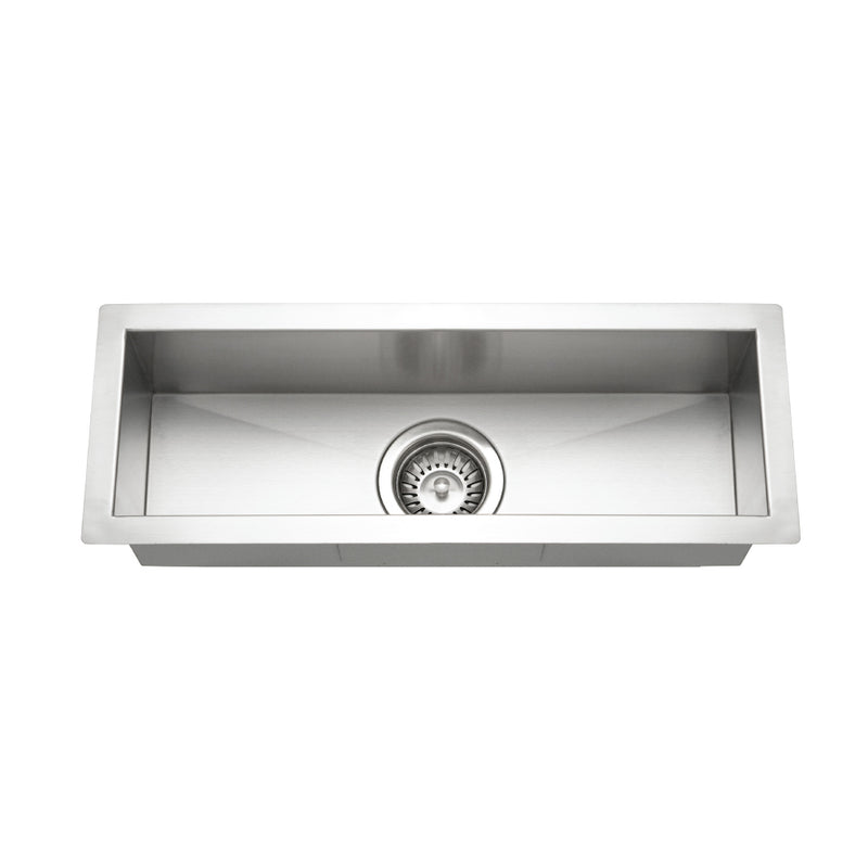 Houzer CTB-2385 Contempo Trough 23 Inch Stainless Steel Undermount Bar Sink