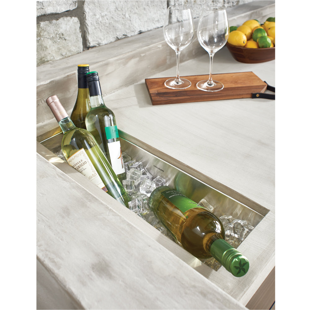 Houzer CTB-3285 Contempo Trough 32 Inch Stainless Steel Undermount Single Bowl Bar Sink