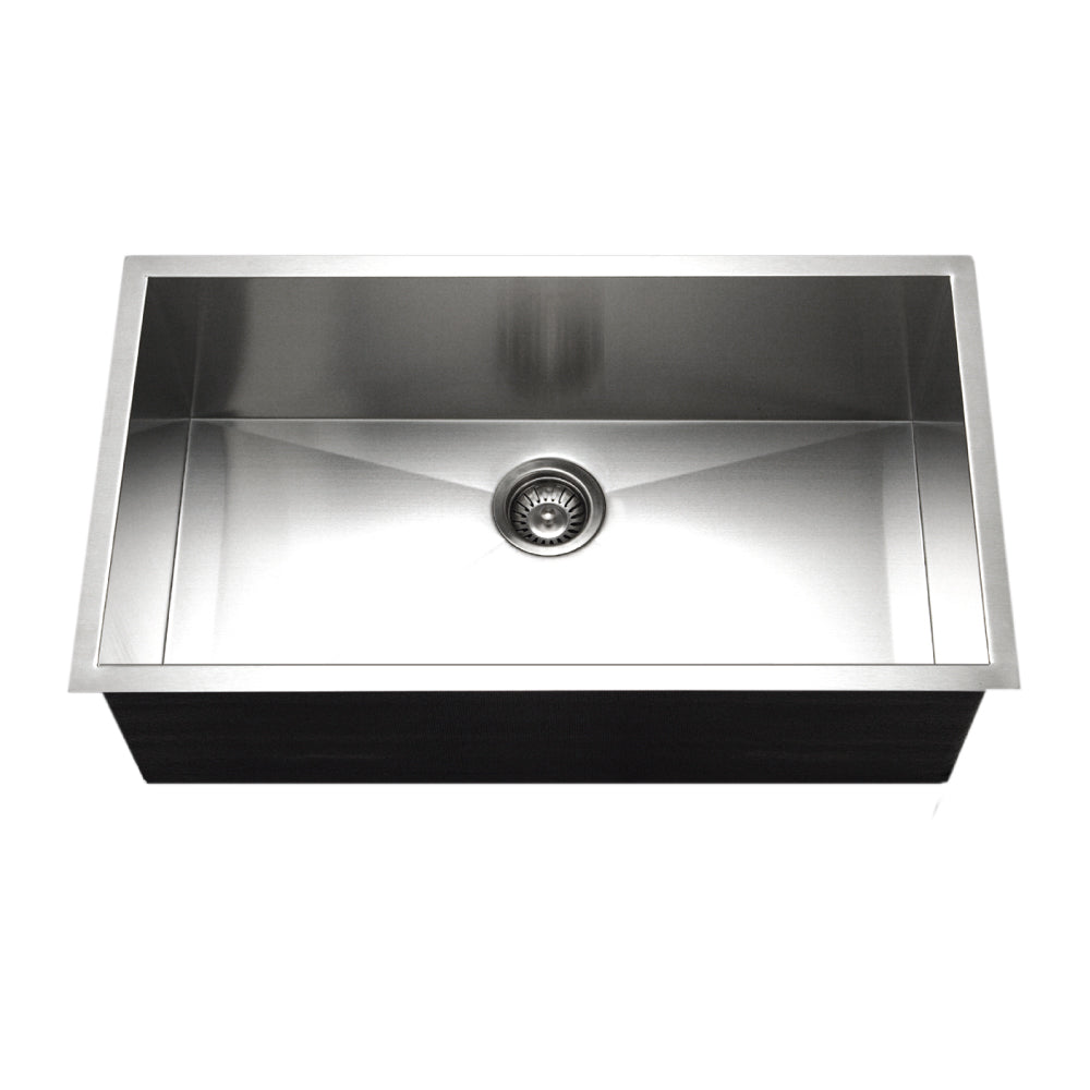Houzer CTG-3200 Contempo 32 Inch Stainless Steel Undermount Single Bowl Kitchen Sink