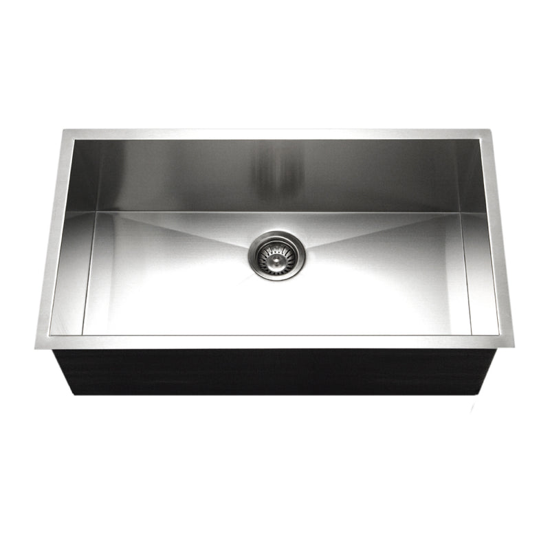 Houzer CTG-3200 Contempo 32 Inch Stainless Steel Undermount Single Bowl Kitchen Sink
