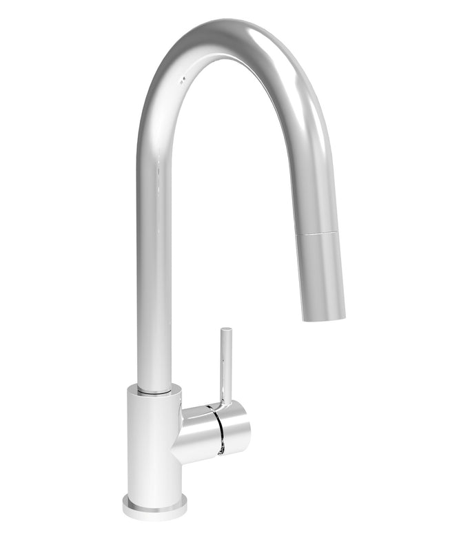 BARiL CUI-9540-35L-150 Modern Single Hole Kitchen Faucet With Single Lever And 2-Function Pull-Down Spray