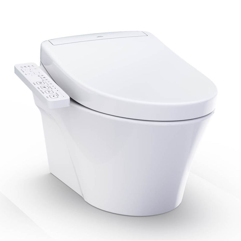 Toto CWT4263346CMFG#MS Washlet Ap Wall-Hung Elongated Toilet and Washlet S2 and Duofit In-Wall 0.9 and 1.28 GPF Dual-Flush Tank System