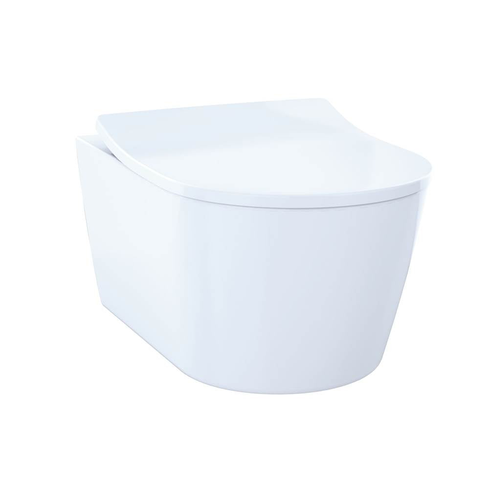 Toto CWT427227CMFG RP Compact Wall-Hung Elongated Toilet and Duofit In-Wall 0.9 and 1.6 GPF Tank System Copper Supply Line