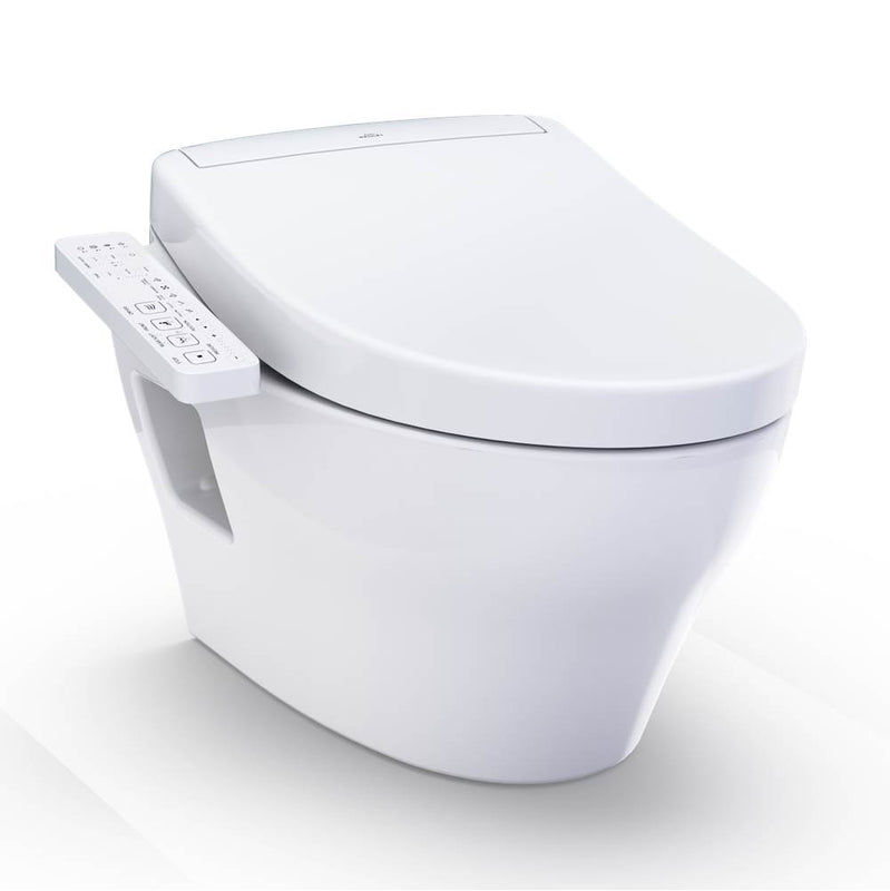 Toto CWT4283346CMFG#MS Washlet Ep Wall-Hung Elongated Toilet and Washlet S2 Bidet Seat and Duofit In-Wall 0.9 and 1.28 GPF Dual-Flush Tank System