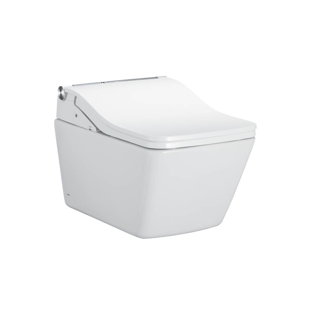 Toto CWT4494549CMFGA#MS Washlet Sp Wall-Hung Square-Shape Toilet With Sw Bidet Seat and Duofit In-Wall 1.28 and 0.9 GPF Dual-Flush Tank System