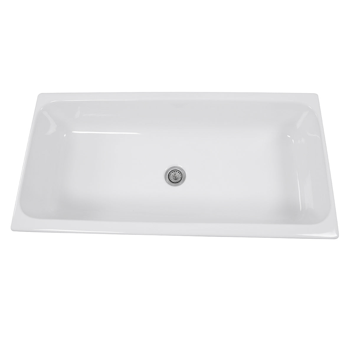 Nantucket Sinks Canal35-90 35.5 Inch Rectangular Italian Fireclay Vessel Sink