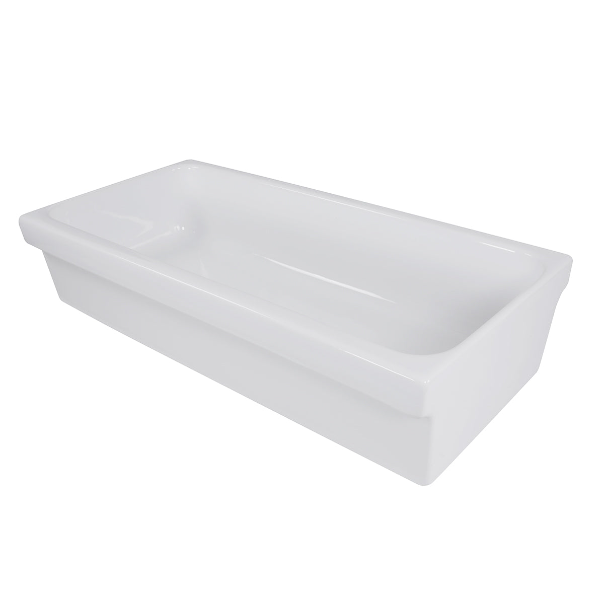 Nantucket Sinks Canal35-90 35.5 Inch Rectangular Italian Fireclay Vessel Sink
