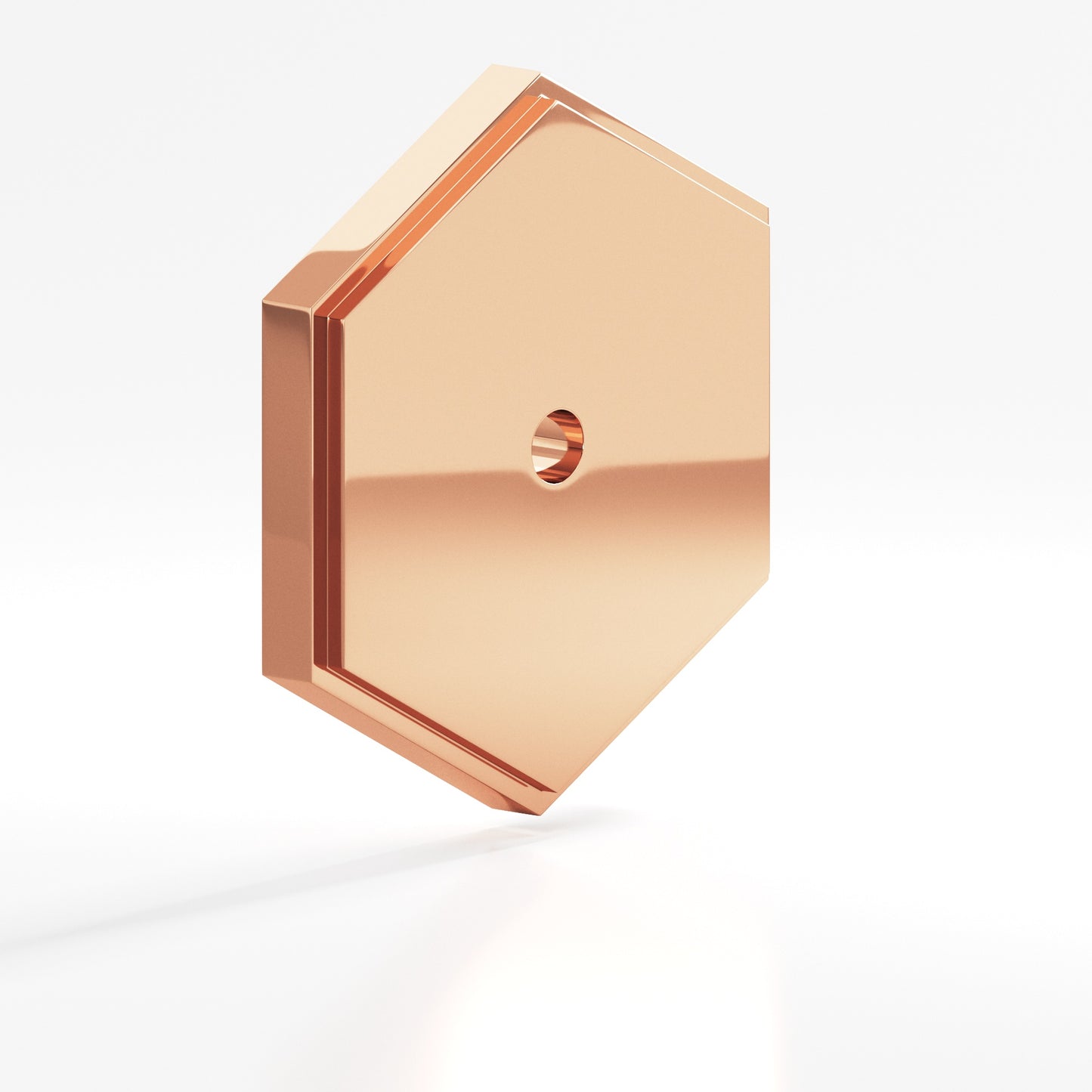 Colonial Bronze Hex Stepped Edge Back Plate