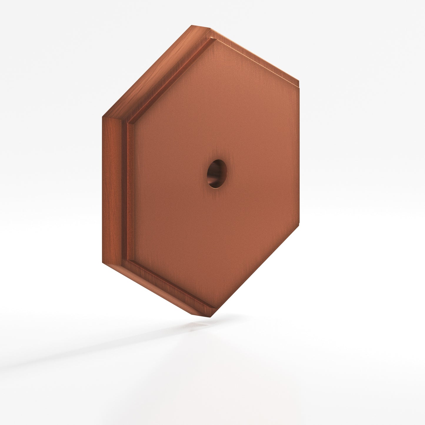 Colonial Bronze Hex Stepped Edge Back Plate