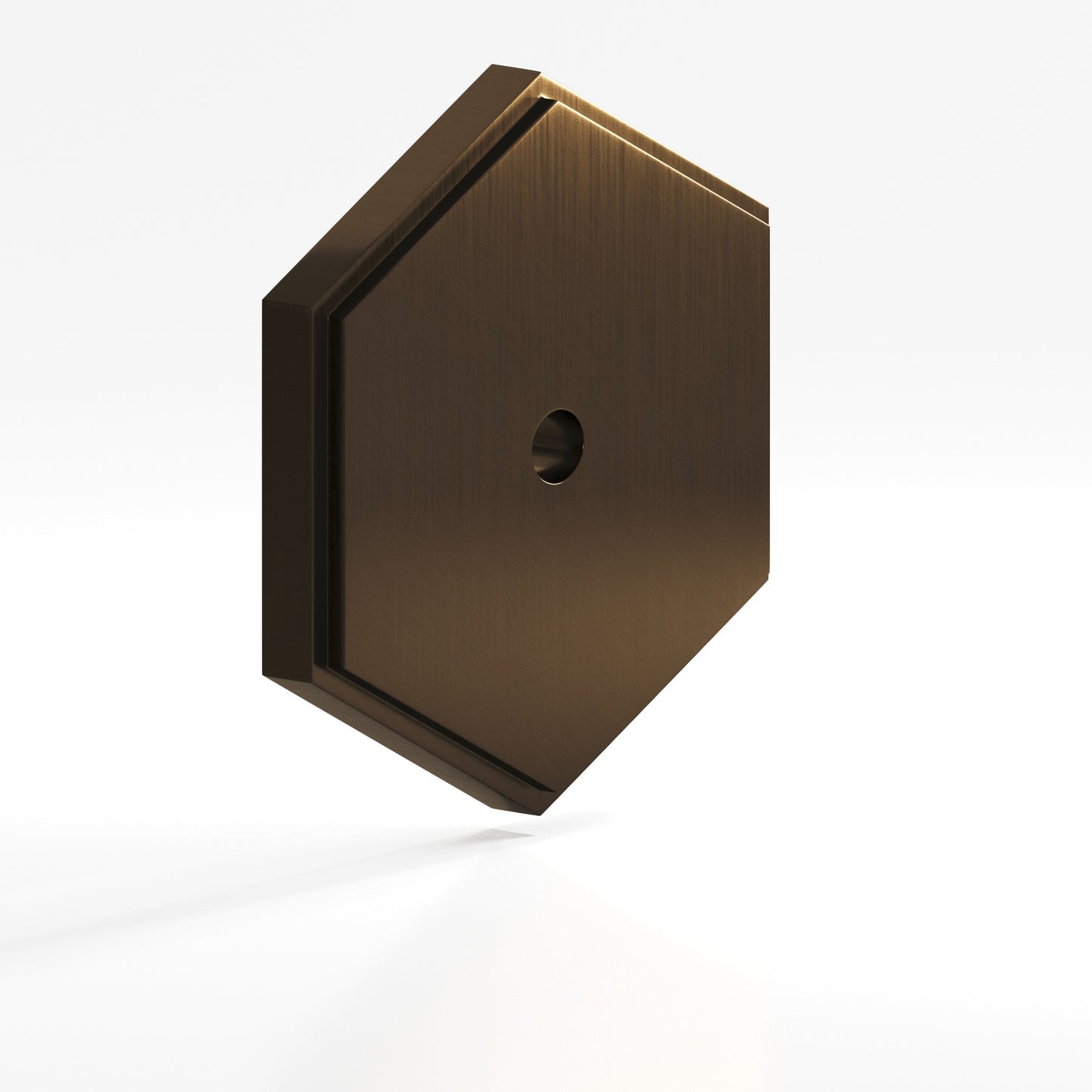 Colonial Bronze Hex Stepped Edge Back Plate