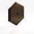 Colonial Bronze Hex Stepped Edge Back Plate