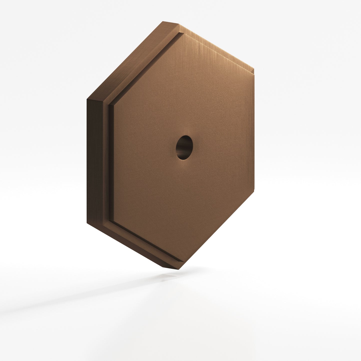 Colonial Bronze Hex Stepped Edge Back Plate