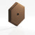 Colonial Bronze Hex Stepped Edge Back Plate