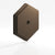 Colonial Bronze Hex Stepped Edge Back Plate