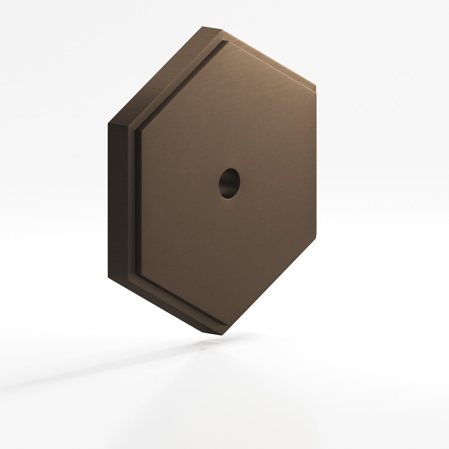 Colonial Bronze Hex Stepped Edge Back Plate