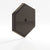 Colonial Bronze Hex Stepped Edge Back Plate