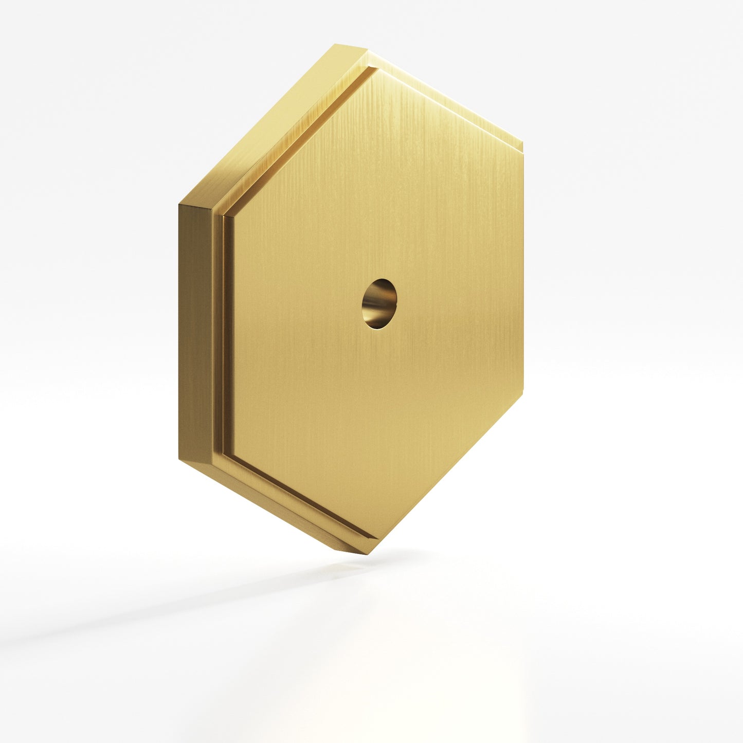 Colonial Bronze Hex Stepped Edge Back Plate