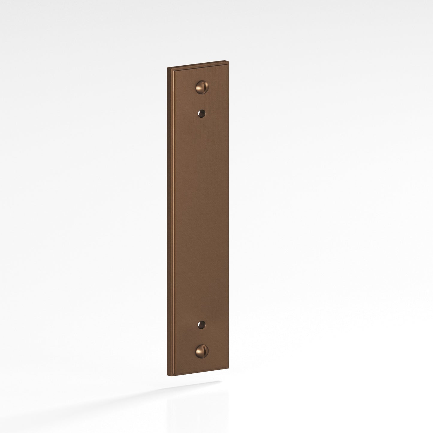 Colonial Bronze Stepped Edge Back Plate with Decorative Screws