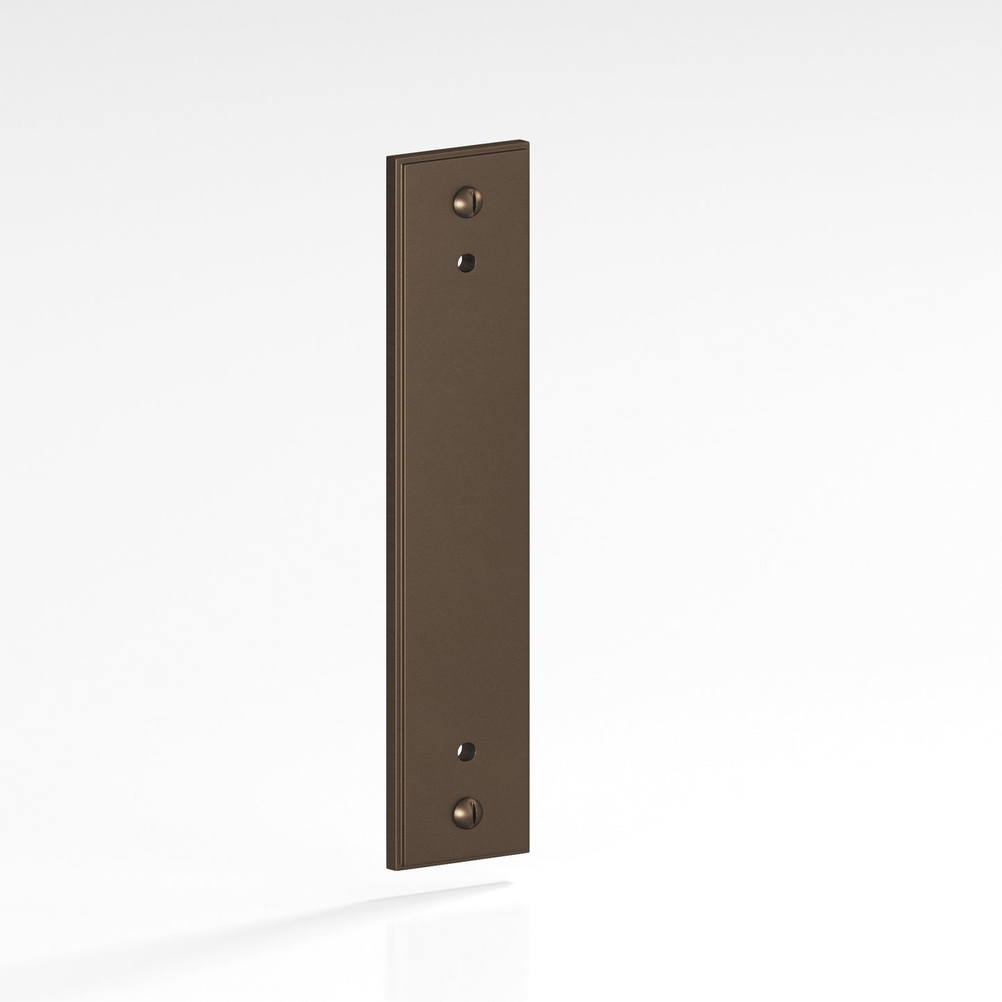 Colonial Bronze Stepped Edge Back Plate with Decorative Screws