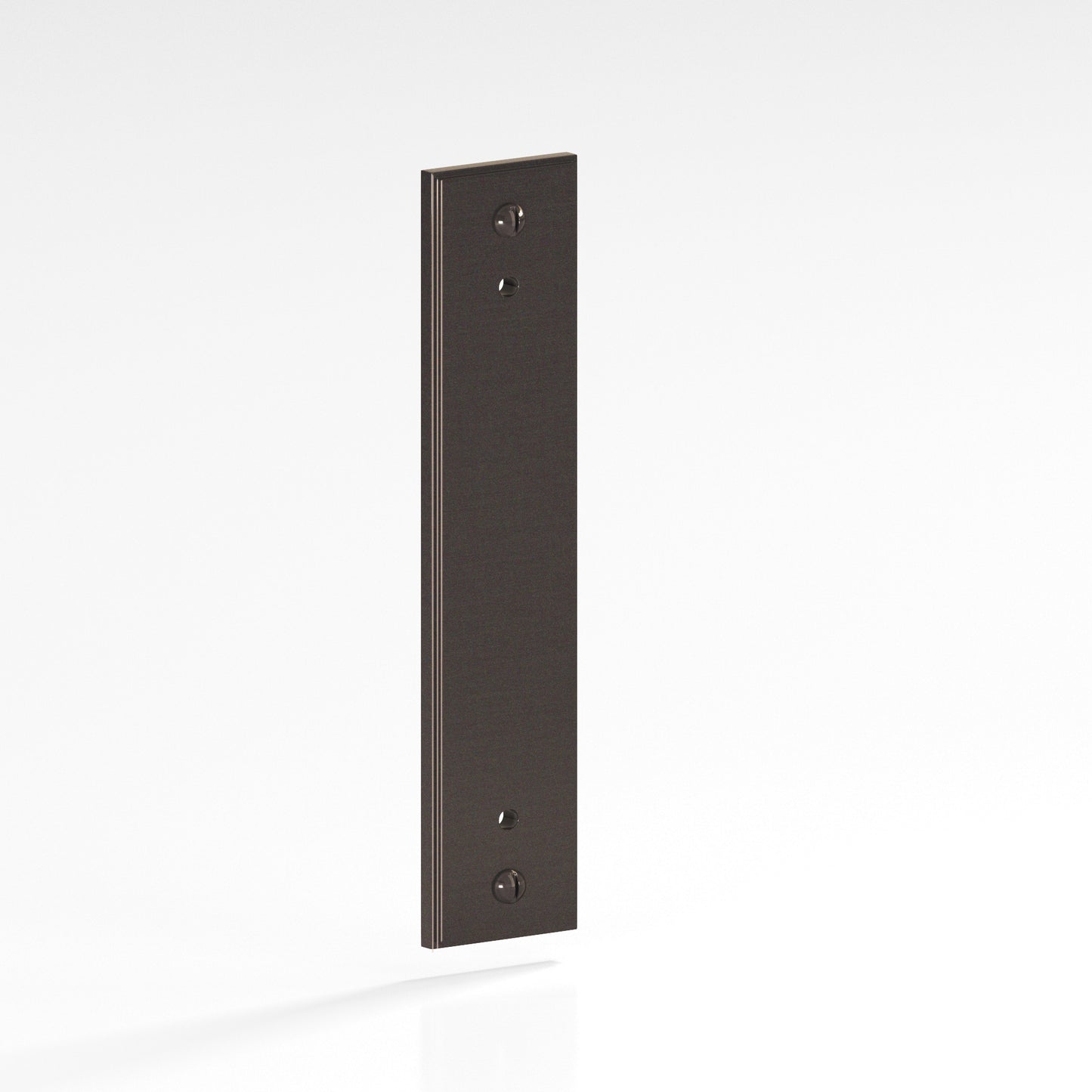 Colonial Bronze Stepped Edge Back Plate with Decorative Screws