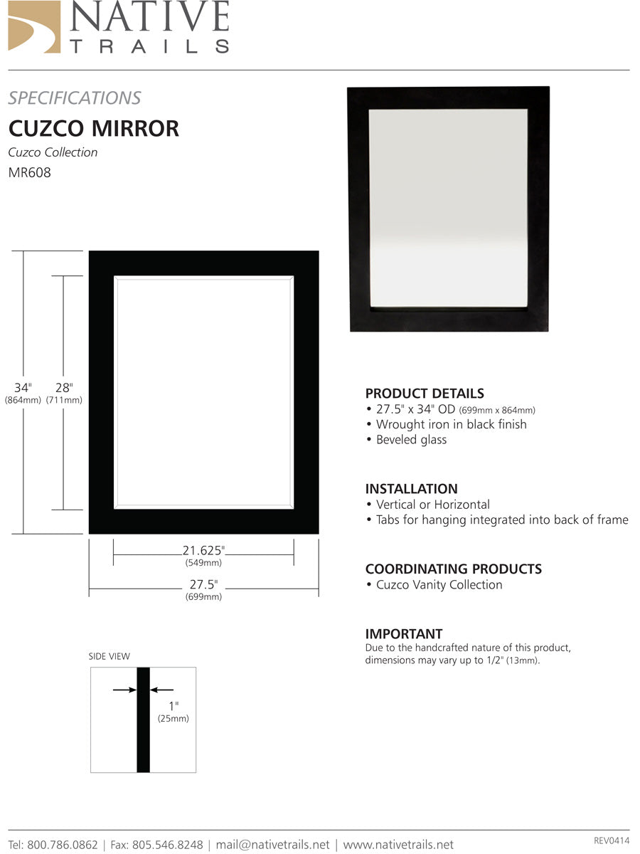 Native Trails MR608 Cuzco Mirror