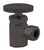 Westbrass D103 Round Handle Angle Stop Shut Off Valve 1/2-Inch IPS Inlet with 3/8-Inch Compression Outlet