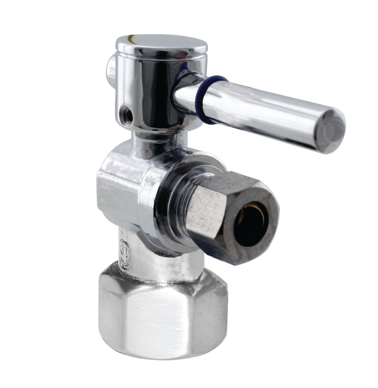 Westbrass D103BL Angle Stop, 1/2 in. IPS x 3/8 in. OD - 1/4-Turn Lever Handle
