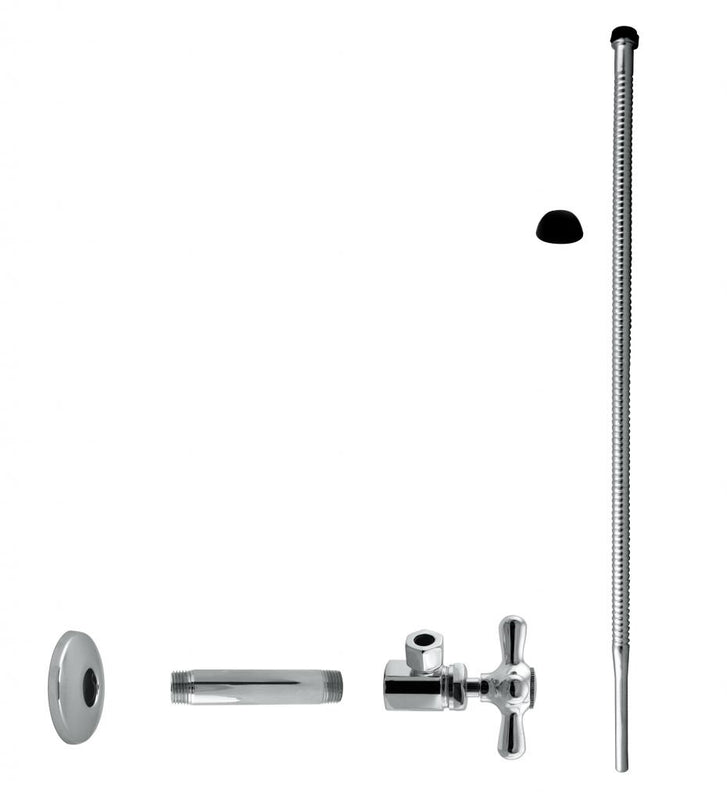 Westbrass D103K20X Supply Kit - 1/2 in. IPS x 3/8 in. OD x 20 in. Corrugated