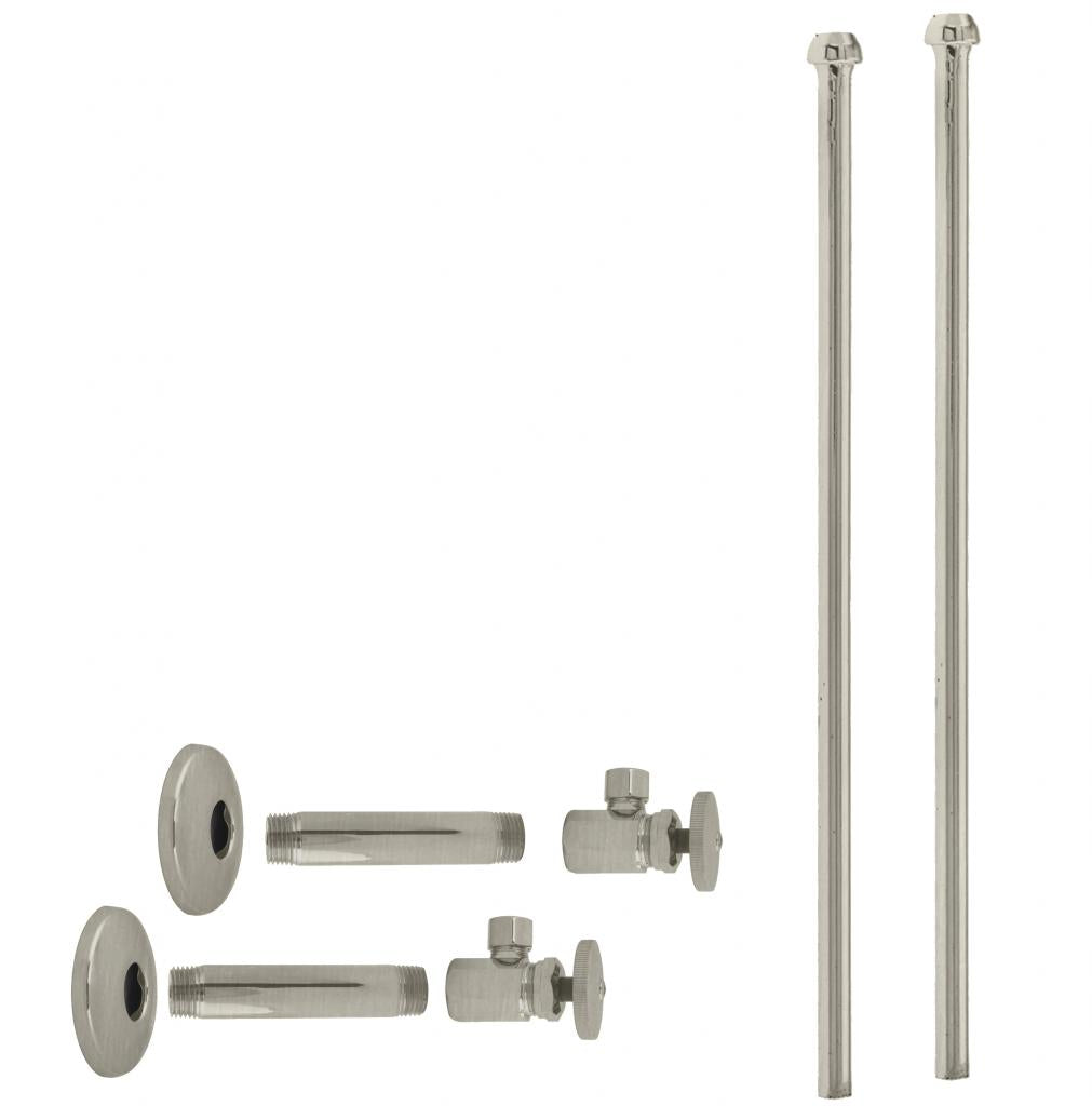Westbrass D103KBN Faucet Kit - 1/2 in. IPS x 3/8 in. OD x 20 in. Bullnose