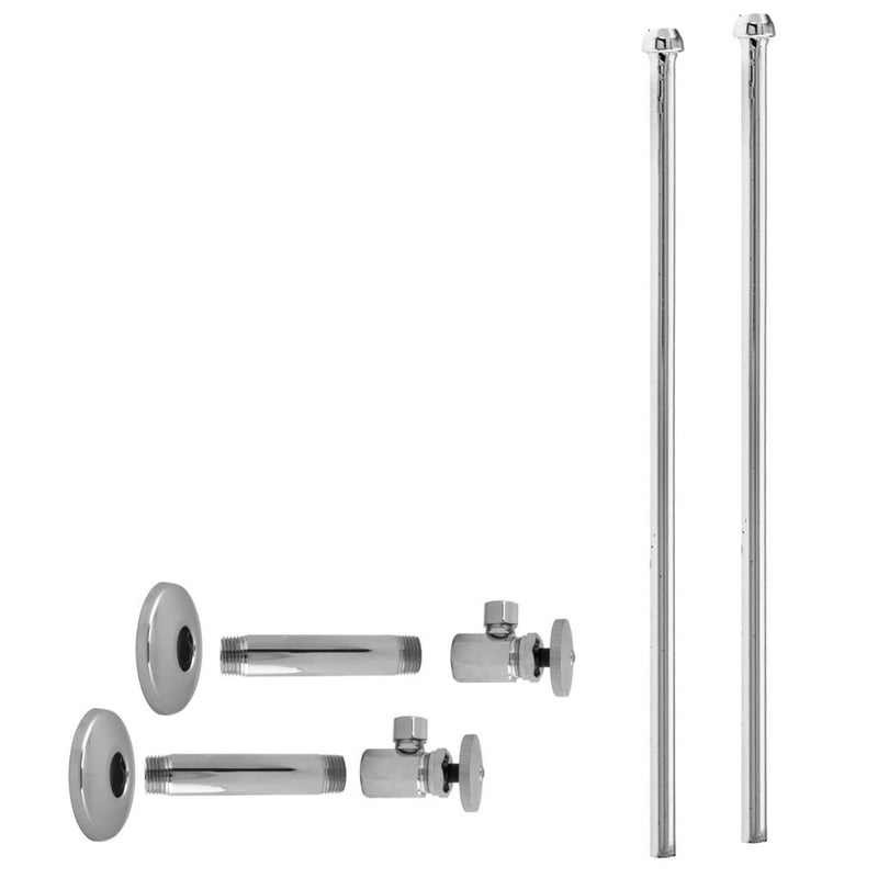 Westbrass D103KBN Faucet Kit - 1/2 in. IPS x 3/8 in. OD x 20 in. Bullnose