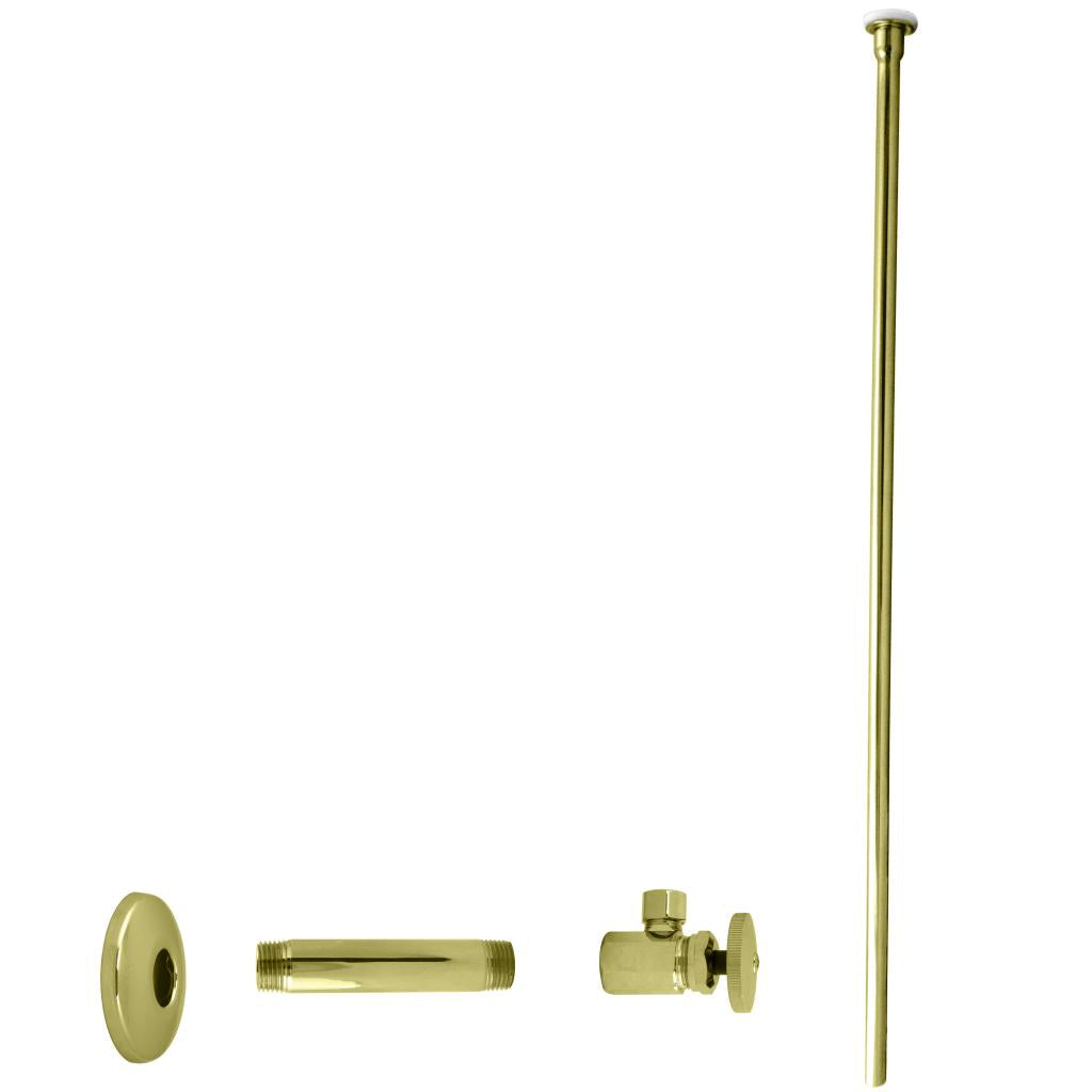 Westbrass D103KFH Toilet Kit - 1/2 in. IPS x 3/8 in. OD x 20 in. Flat Head - Parent