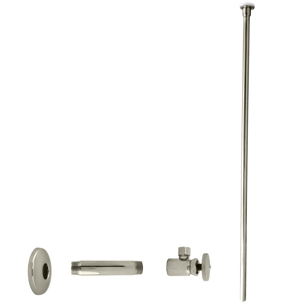 Westbrass D103KFH Toilet Kit - 1/2 in. IPS x 3/8 in. OD x 20 in. Flat Head