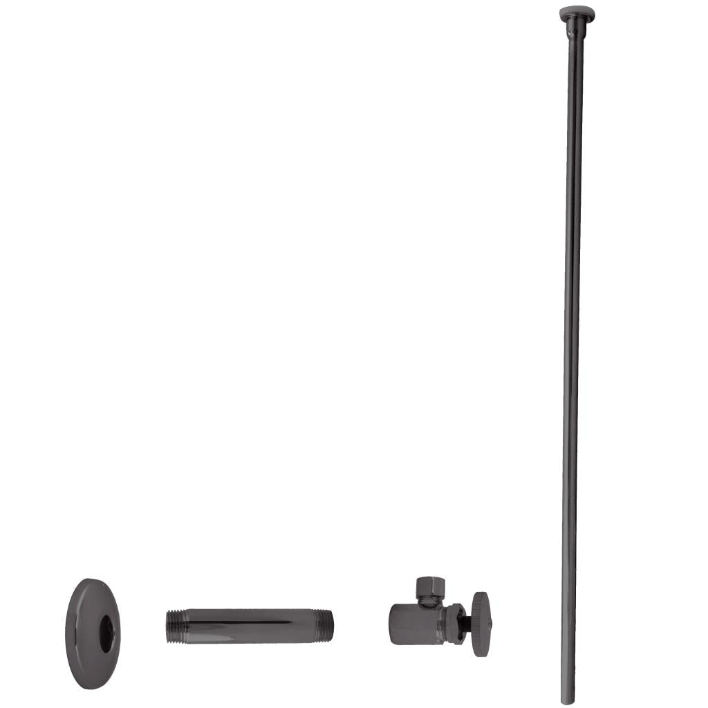 Westbrass D103KFH Toilet Kit - 1/2 in. IPS x 3/8 in. OD x 20 in. Flat Head