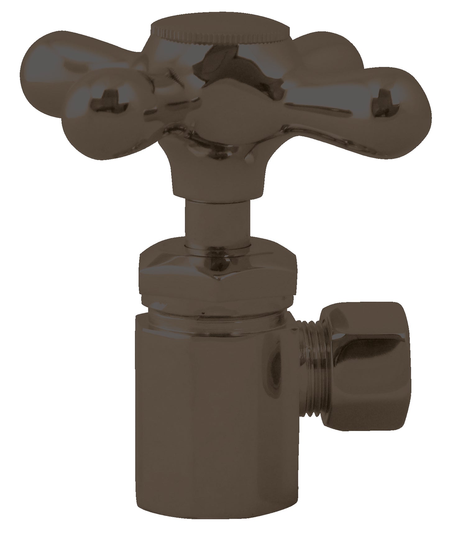 Westbrass D103X Cross Handle Angle Stop Shut Off Valve 1/2-Inch IPS Inlet with 3/8-Inch Compression Outlet