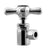 Westbrass D103X Cross Handle Angle Stop Shut Off Valve 1/2-Inch IPS Inlet with 3/8-Inch Compression Outlet