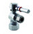 Westbrass D105BL Angle Stop, 5/8 in. OD x 3/8 in. OD - 1/4-Turn Lever Handle