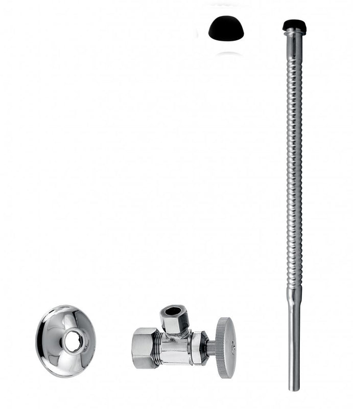 Westbrass D105K12 Supply Kit - 5/8 in. OD x 3/8 in. OD x 12 in. Corrugated