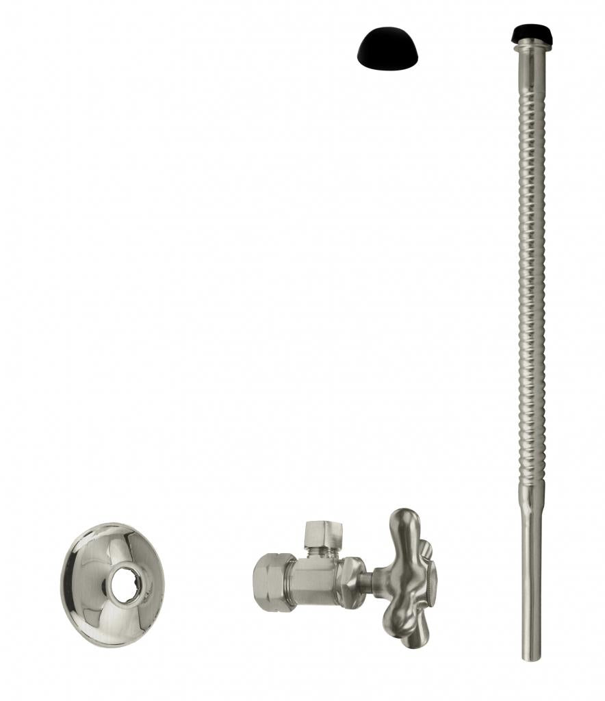 Westbrass D105K12X Supply Kit - 5/8 in. OD x 3/8 in. OD x 12 in. Corrugated