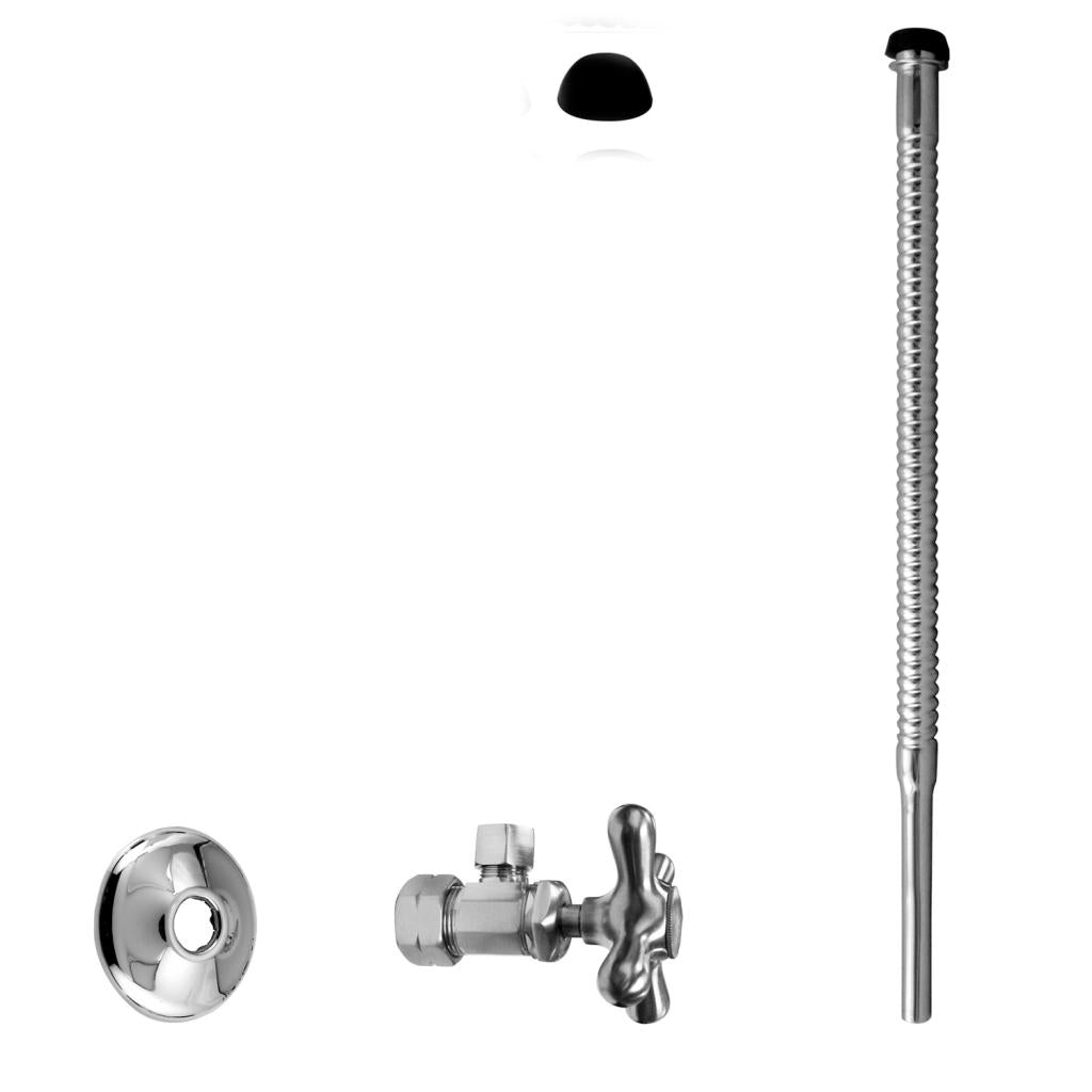 Westbrass D105K12X Supply Kit - 5/8 in. OD x 3/8 in. OD x 12 in. Corrugated