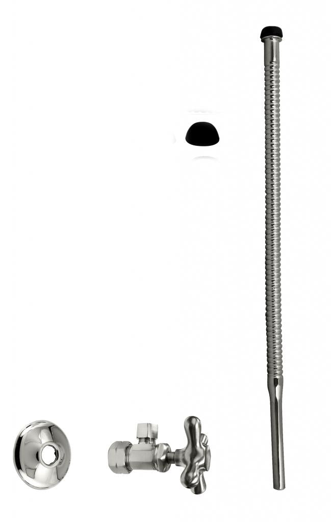 Westbrass D105K15X Supply Kit - 5/8 in. OD x 3/8 in. OD x 15 in. Corrugated