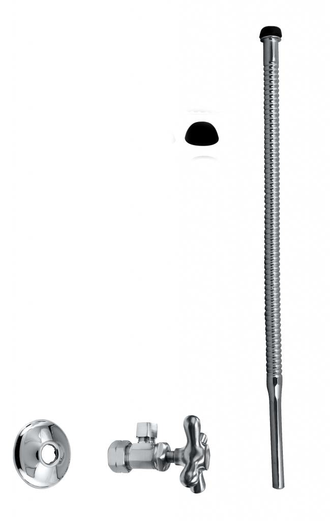 Westbrass D105K15X Supply Kit - 5/8 in. OD x 3/8 in. OD x 15 in. Corrugated