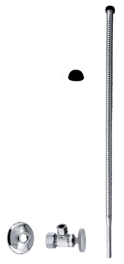 Westbrass D105K20 Supply Kit - 5/8 in. OD x 3/8 in. OD x 20 in. Corrugated