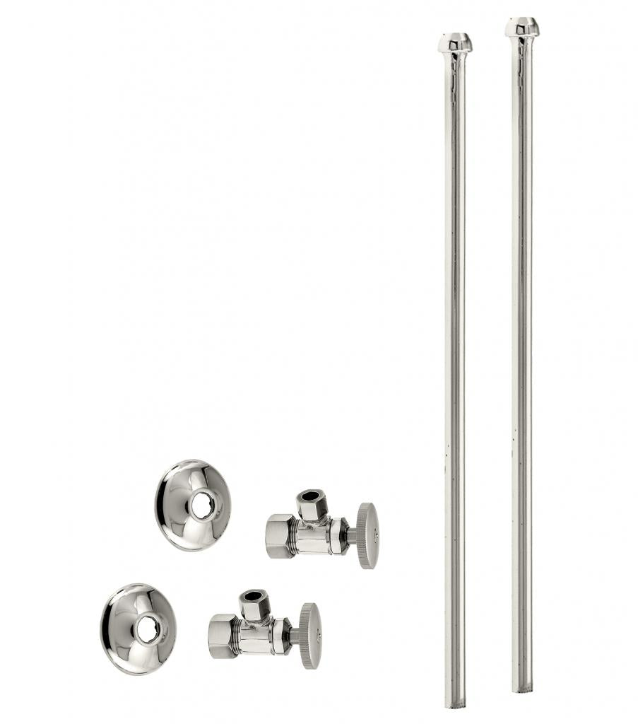 Westbrass D105KBN Faucet Kit - 5/8 in. OD x 3/8 in. OD x 20 in. Bullnose