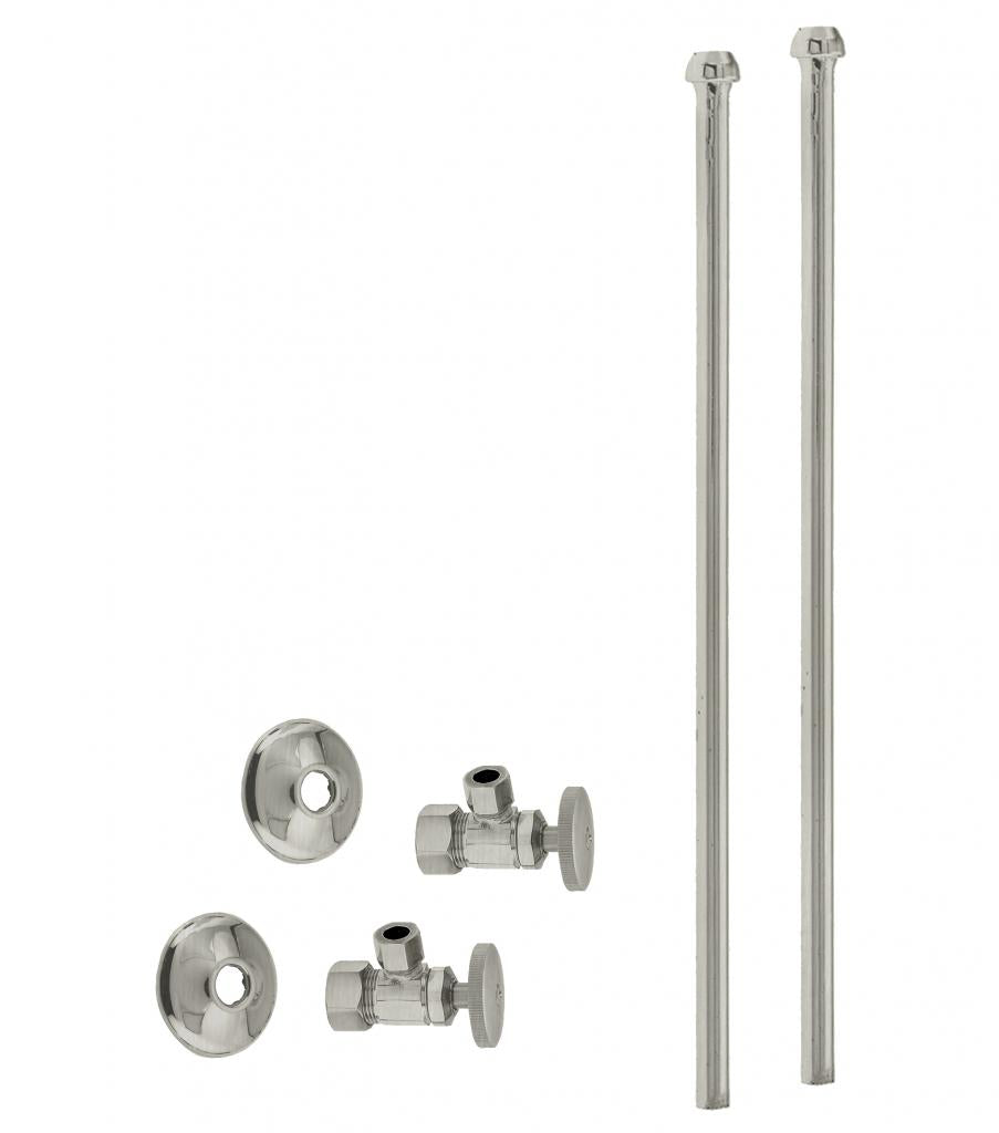 Westbrass D105KBN Faucet Kit - 5/8 in. OD x 3/8 in. OD x 20 in. Bullnose