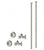 Westbrass D105KBN Faucet Kit - 5/8 in. OD x 3/8 in. OD x 20 in. Bullnose