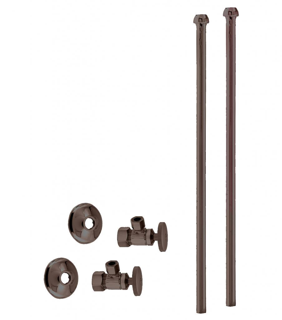 Westbrass D105KBN Faucet Kit - 5/8 in. OD x 3/8 in. OD x 20 in. Bullnose